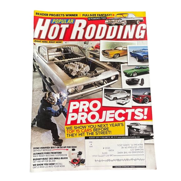 Popular Hot Rodding Magazine August 2011 Vol 51 No 8 u Pro Projects - Picture 1 of 7